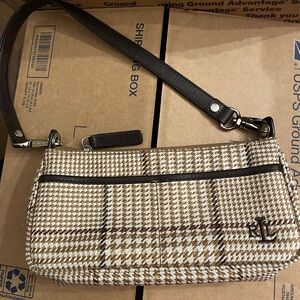 Polo by Ralph Lauren Tan and Brown Plaid Bag